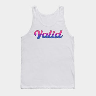 Valid bisexual flag watercolour Tank Top